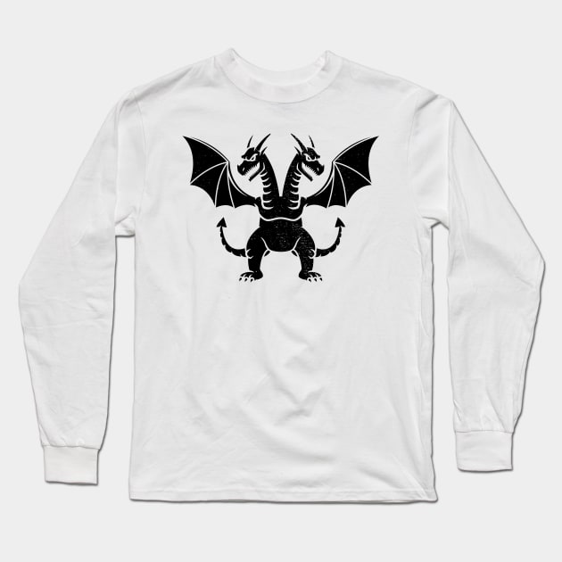 Two Headed Dragon Long Sleeve T-Shirt by HustleHardStore